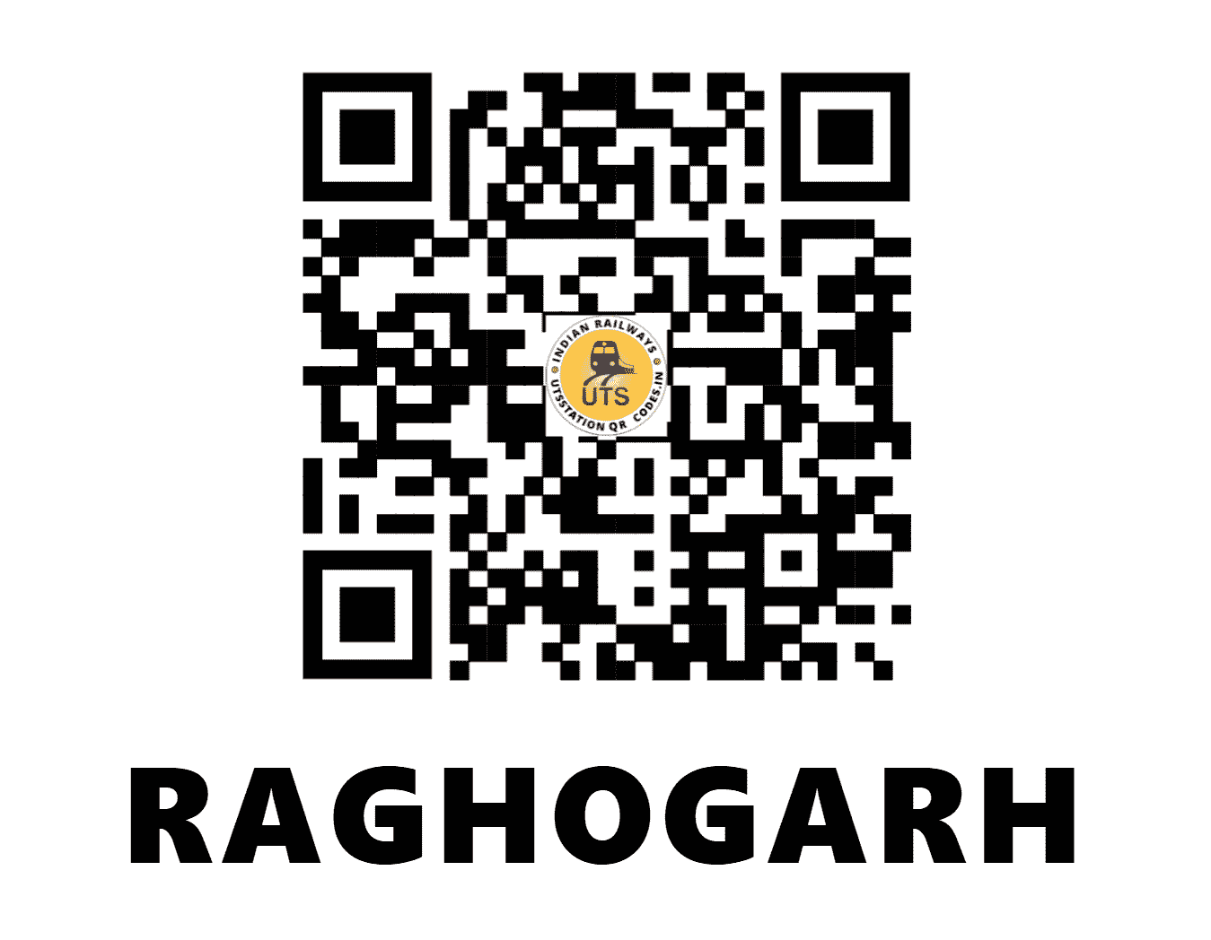 UTS QR Code for RAGHOGARH - RGG (WC - MADHYA PRADESH)
